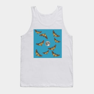 Death's Head Moth and Moons Blue 2 Tank Top